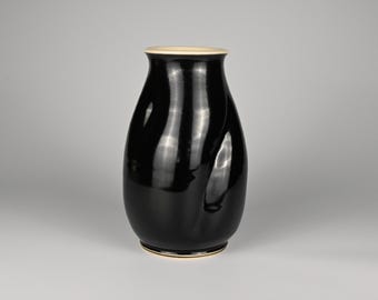 Handmade Large Ceramic Vase – Black and White
