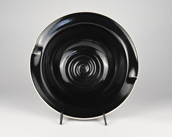 Handmade Ceramic Serving Bowl – Black and White