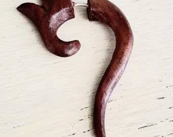 Boucles D'oreille écarteur En Bois Ethnique - Noir, Métal, Unisexe - Neuf Avec étiquettes