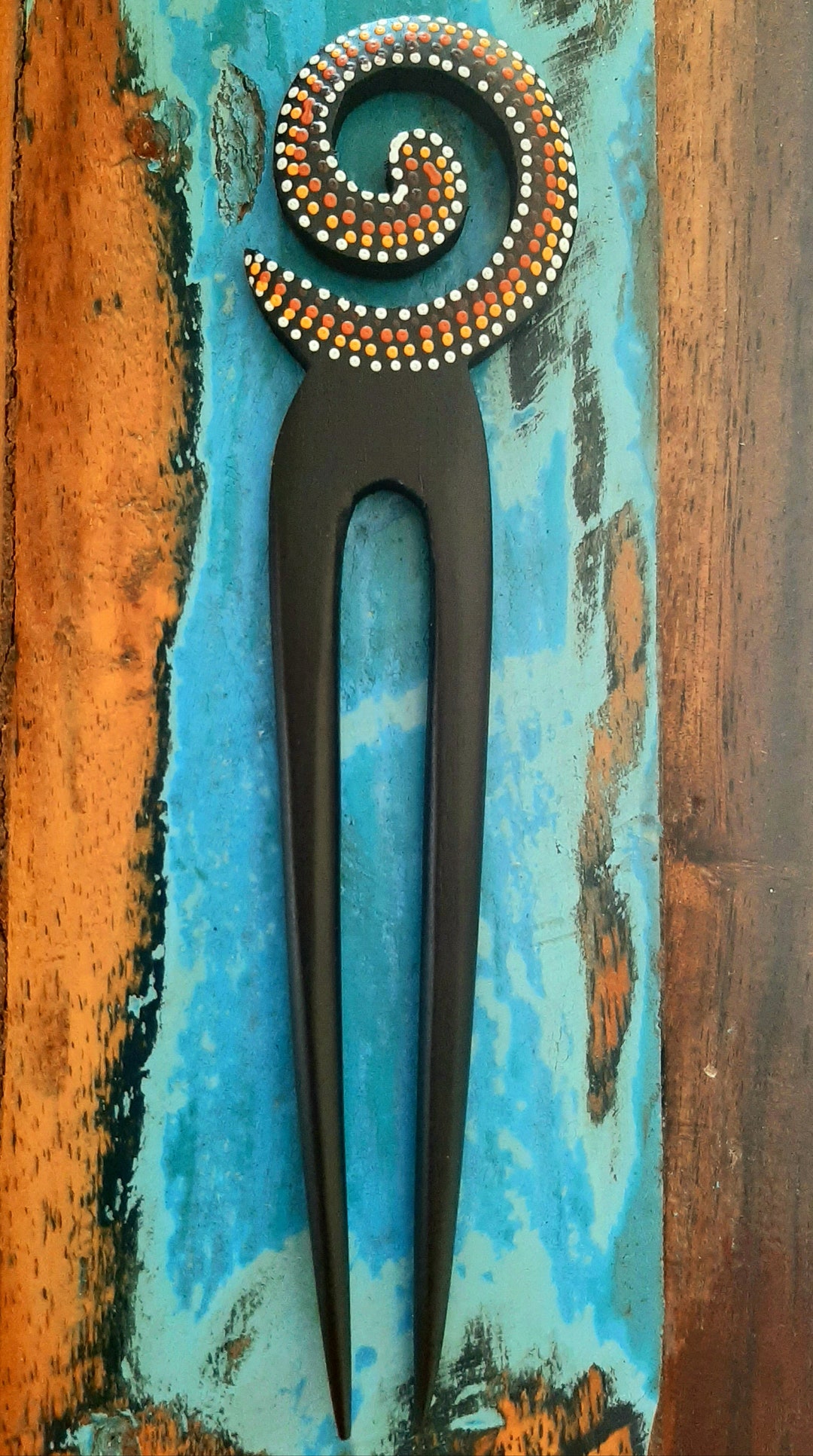 Wooden Hair Pick Pique Baguette Bun Etsy