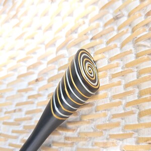 Spiral wooden hair stick image 7