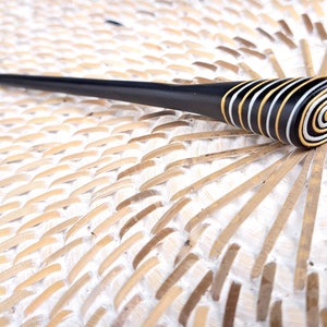 Spiral wooden hair stick image 5