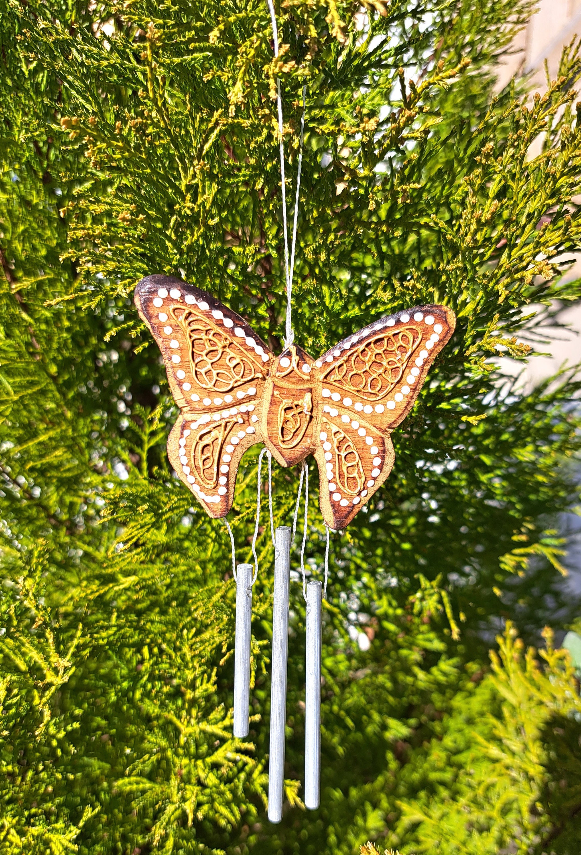 Les produits   Décoration du jardin - Carillon papillon bronze