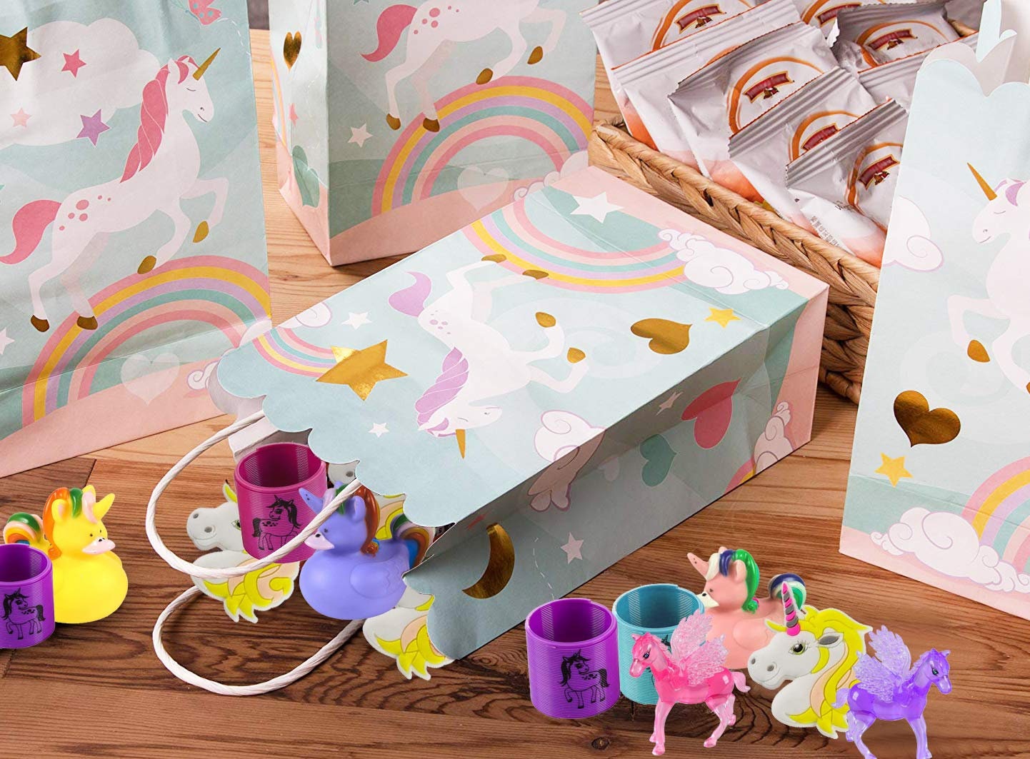 Rainbow Unicorn Party Favor Bags 24 Pack | Etsy