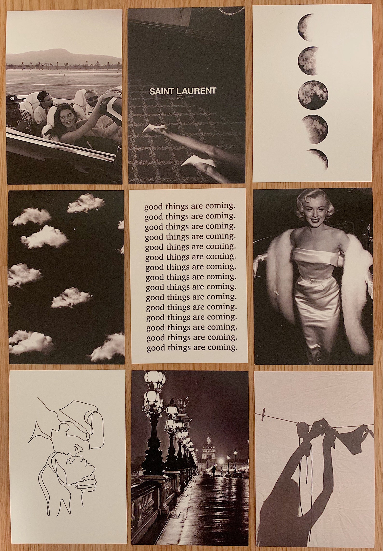 BLACK and WHITE PRINTED photo wall collage kit 50 4X6 Etsy