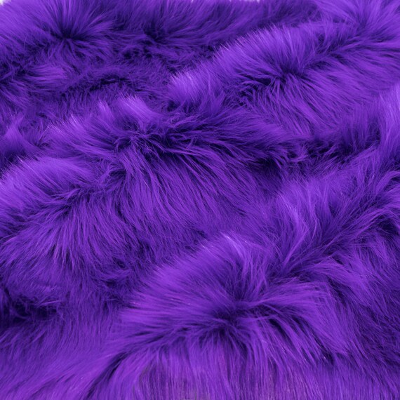 Fursupply Faux Fur Yardage Solid PURPLE Deep Dark Bright Etsy