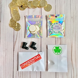 Koboldfalle Fun Trickkiste | Sticky Trick Münzen | Kobold Stiefel Schuhe | DIY Kobold Falle Kit Zubehör | St. Patrick&#39;s Day Craft