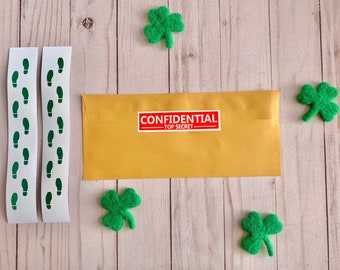 Tiny Leprechaun Footprint Vinyl Sticker Decals | Leprechaun Feet | St. Patrick’s Day Craft | St. Patty’s Day | Kids Craft | Irish Tradition