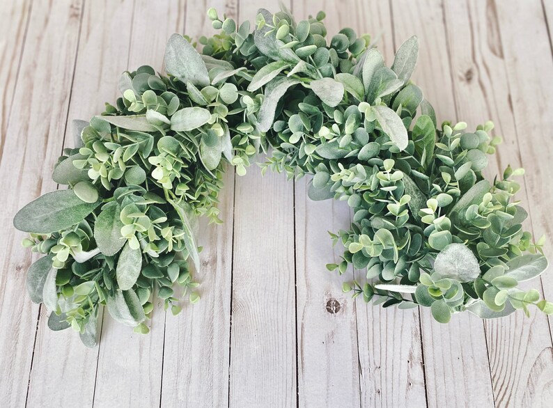 Frosted Eucalyptus & Lambs Ear Garland Wedding Table Etsy