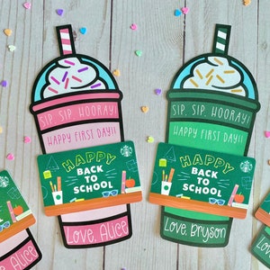PRINTED Coffee Espresso Back to School Beginning of School Year Teacher Thank You Gift Card Holder | Teacher Appreciation | Staff Team Gift