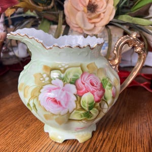 Lefton handpainted pitcher