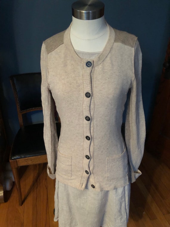 Wool and cashmere sweater jacket