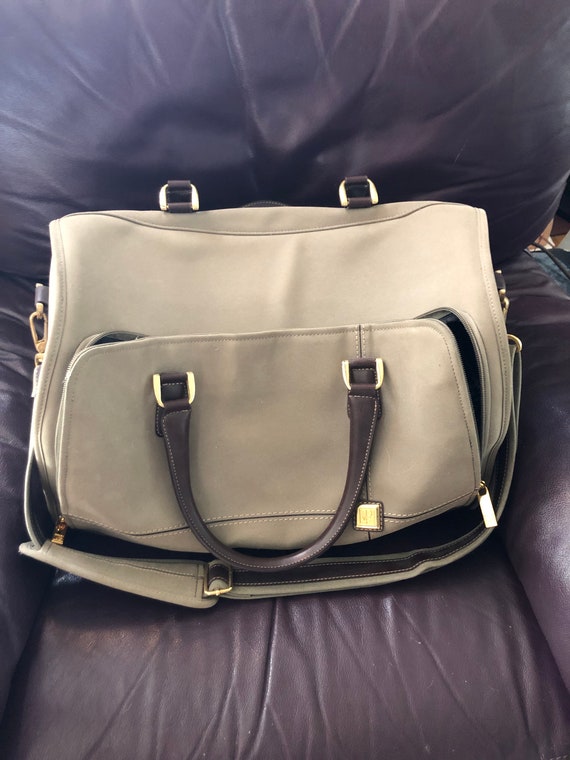 DVF khaki weekender duffel bag