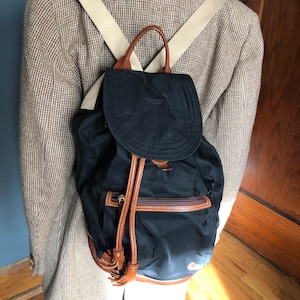 Dooney and Bourke nylon and leather backpack