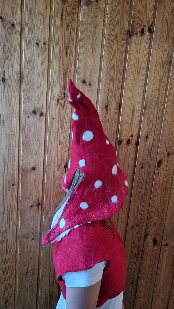 Toadstool Pixie Costume Adult Green Red