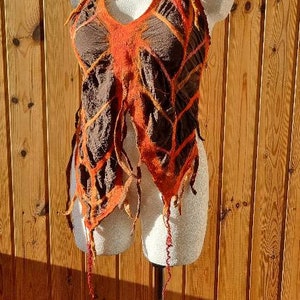Pixie leafy top. Fairy tsle leaves top. Woodland elf dress. Witch costume, festival costume.