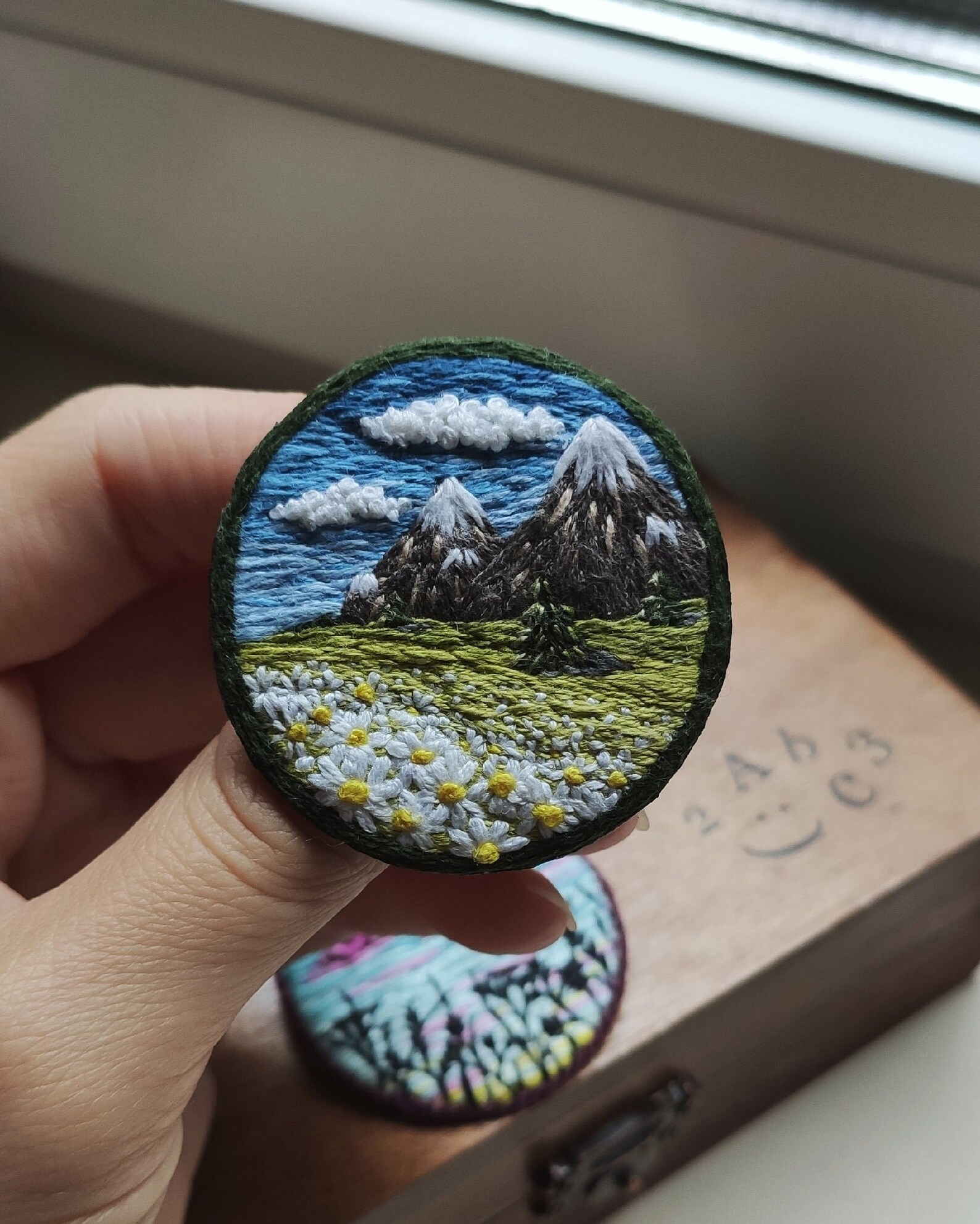 Handmade brooch landscape beaded brooch handmade pin Etsy