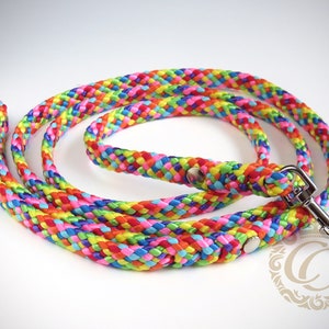 Hundeleine Rainbow Kleine Hundeleine Paracord Waschbare Leine Kleine Hunde Bequeme Flachseil Leine Mini Hunde Bunte Ausgefallene Leine