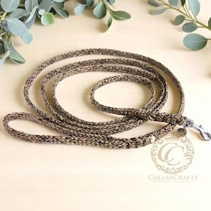 Dog Leash Small Dog Moccasin Thin Leash Mini Dog Comfortable Brown Black Washable Flat Cord Leash Small Dog Lead Durable Paracord Leash