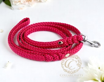 Dog Leash Small Dogs Red Burgundy Mini Pets Cat Leash Puppy Comfortable Washable Paracord Lead