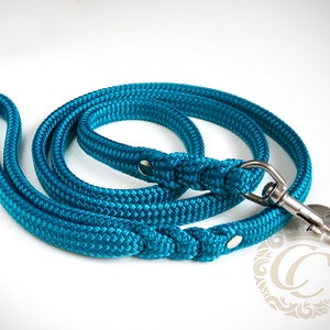 Hundeleine Paracord Türkis, Leine für Hunde, PPM Cord Leine, Hundeleine