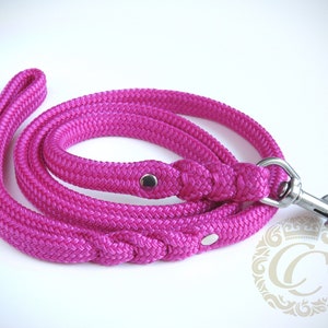 Dog leash paracord Fuchsia, Pink, Leash for dogs, PPM cord leash, Dog lead