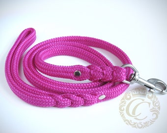 Dog leash paracord Fuchsia, Pink, Leash for dogs, PPM cord leash, Dog lead