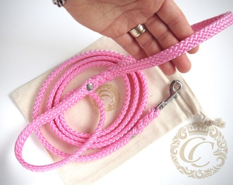 Dog leash Candy Pink Small Dog Leash Thin Dog lead Mini Dogs Lead Pink Leash Small Pets Washable Leash Cats