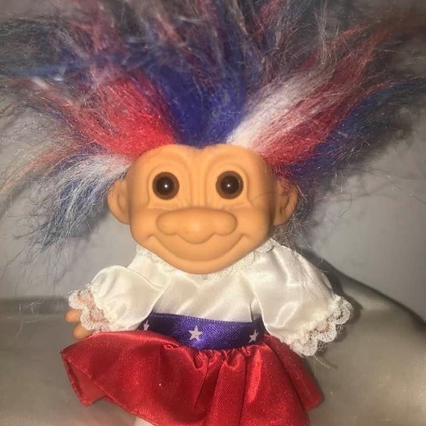 RUSS Around the World USA TROLL Doll complete with shoes, Free Shipping!