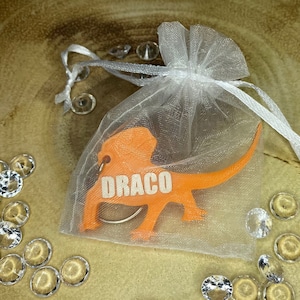 Porte-clés personnalisé dragon barbu avec votre nom | Sacs à livres | Sac d'école | Remplisseur de bas | Barbe | Lézard | Reptiles | Fabriqué au Royaume-Uni