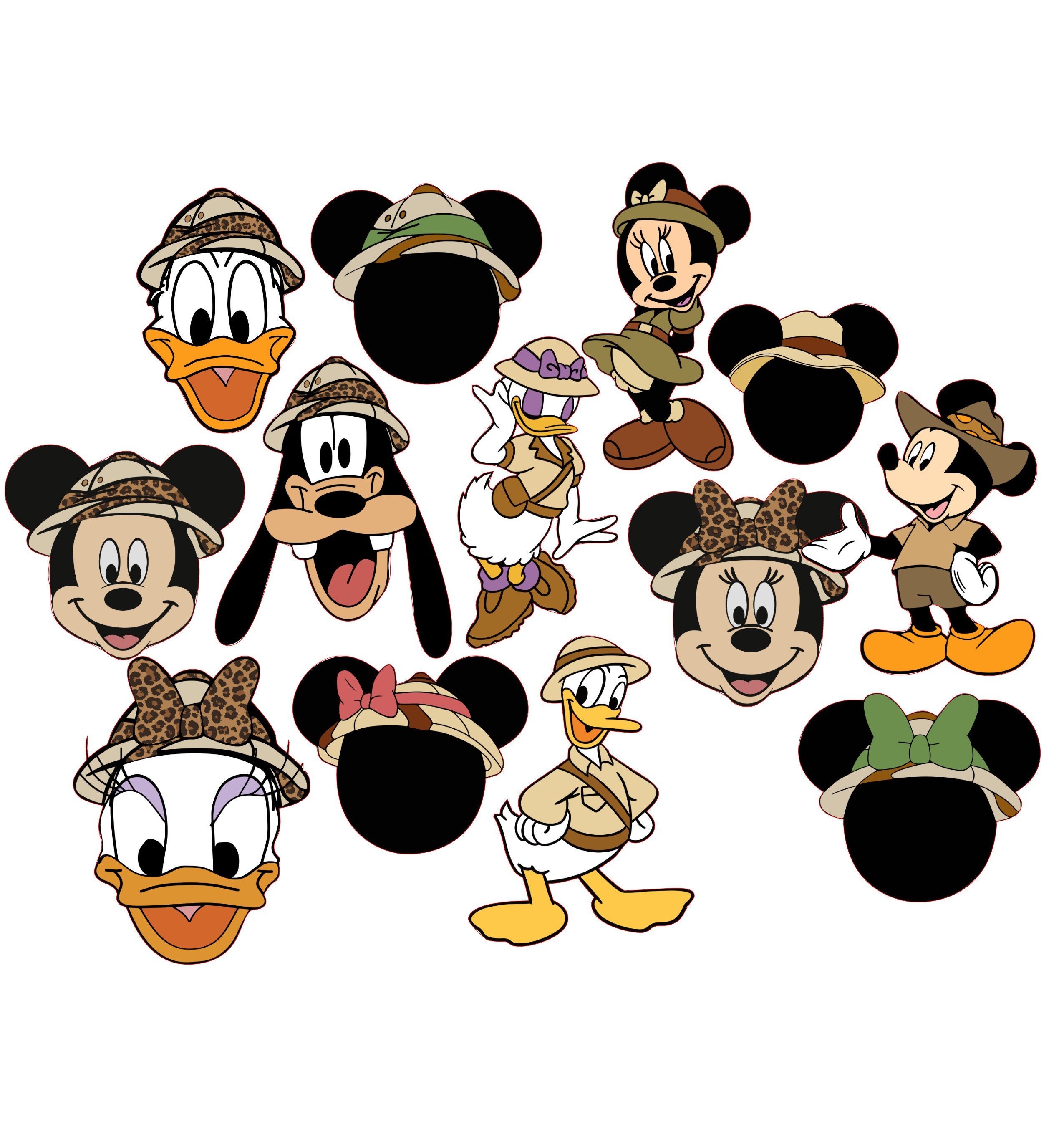 Animal kingdom svg, safari mickey mouse and friends svg, minnie safar…
