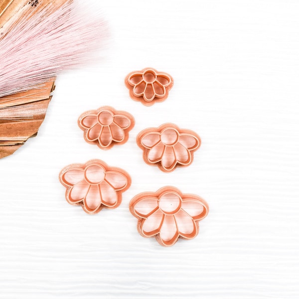 Half Flowers Clay Cutters*Polymer Clay Cutters*Clay Earrings*Flower Clay Cutters*Boho Clay Earrings*Boho Clay Cutters