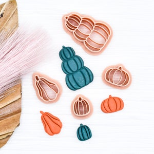 A Bundle Of 4 Pumpkin Clay Cutters*Pumpkin Clay Cutters*Fall Clay Cutters*Clay Tools*Polymer Clay Cutters*Polymer Clay*Fall Earrings