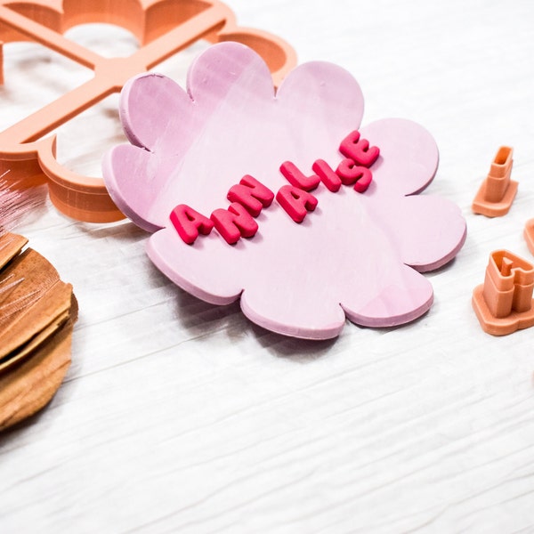 DIY Trinket Dish With Letters Clay Cutters*Trinket Dish Clay Cutter*Letter Clay Cutters*Letter Polymer Clay Cutters*Clay Trinket Dish