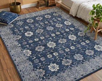 Hand-Tufted Flower Design Area Rug, Carpet For Living Room, Nursery, Bedroom