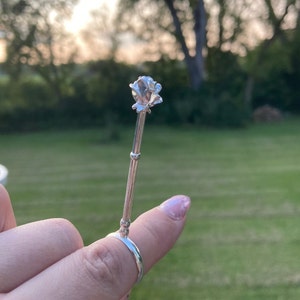 Silver Rose Cigarette Holder Ring, Fancy Cigarette Holder, Witchy Gift