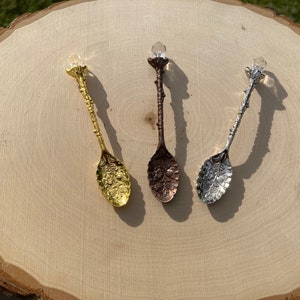 Crystal Spoon, Altar Spoon, Tea Spoon, Floral Spoon