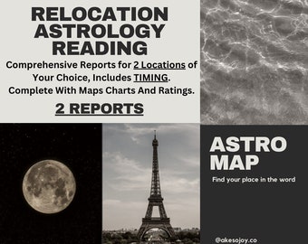 Astrocartography, Cyclocartography, Relocation Astrology Reading, In-depth Chart Analysis, Astromap, My Best Places, Travel, Astrology