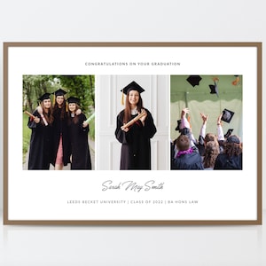 Collage photo de graduation, Cadeau de graduation pour elle, Cadeau de graduation pour lui, Amis de l’impression de graduation, Félicitations, A3, A4, 10X12