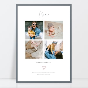 Collage photo de maman personnalisé, Cadeau de fête des mères, Collage de photos de maman, Cadeau de saint-valentin, Cadeau de nouvelle maman, Cadeau d’anniversaire pour maman, Cadeaux de maman
