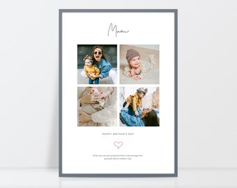 Collage de fotos de mamá personalizado, regalo del día de la madre, collage de fotos de mamá, regalo del día de San Valentín, regalo de nueva mamá, regalo de cumpleaños para mamá, regalos de mamá