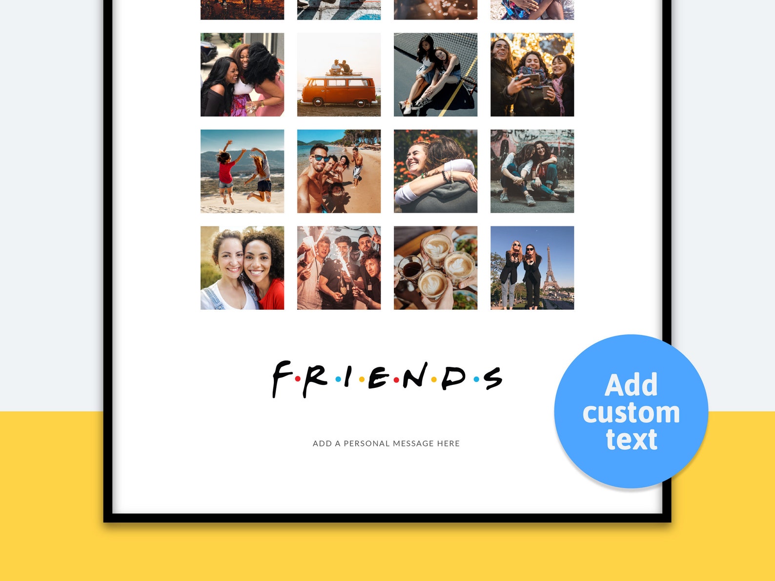 Friends photo collage Friends TV fans Best friends collage Etsy