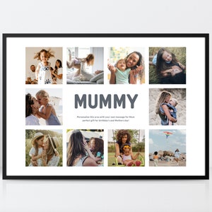 Personalised Mum Photo Collage, Mummy photo collage, Birthday gift for Mum, Photo Print, Gift for Mum, Mother Quote, Mothers Day Present