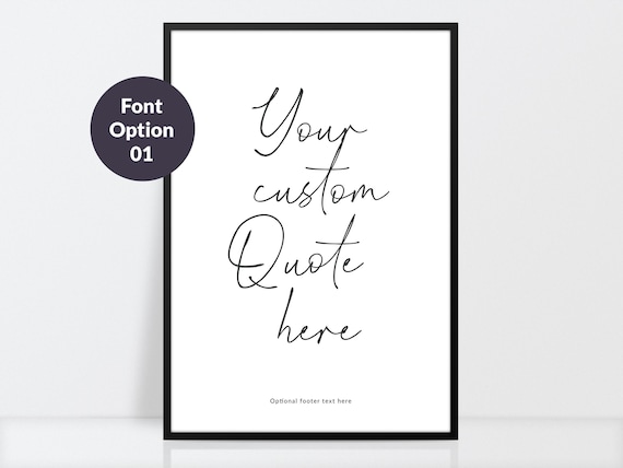 Custom Quote Print, Personalised text art, Your quote here, Type wall art, Wall Sign, Statement print, Bold type design