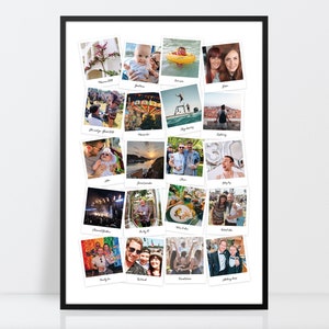 Custom holiday photo collage print, Personalised photo collage, holiday photo print, family collage, Our memories together, Anniversary