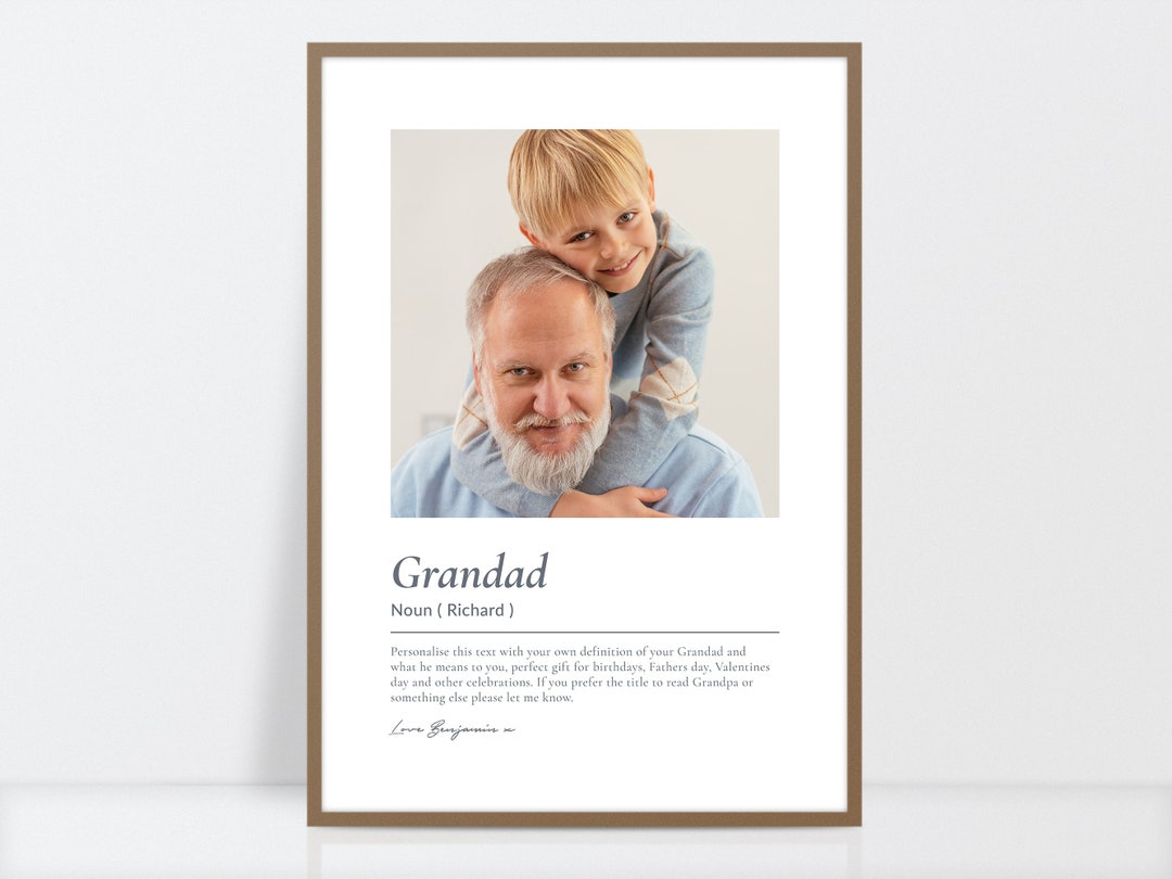 Personalised Grandad Definition Print, Grandad Fathers Day, Grandad ...