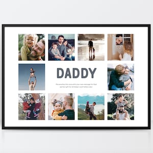 Personalisierte Papa Fotocollage, Papa Fotocollage, Geburtstagsgeschenk für Papa, Fotodruck, Geschenk für Papa, Väter Zitat, Vatertagsgeschenk
