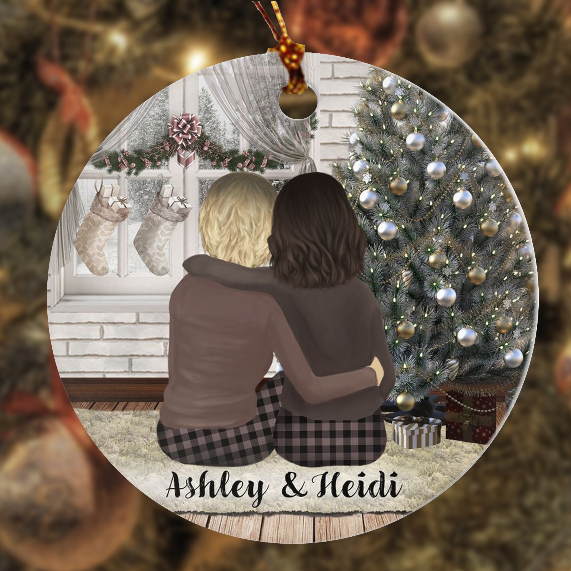 2 Sisters Christmas Ornament - Christmas Decoration - 2