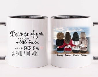 Four Friends Mug - 4 Friend mug - 4 Best friends mug - 4 Best friends - 4 Besties - 4 Cousins - Always Friends - Friends Forever