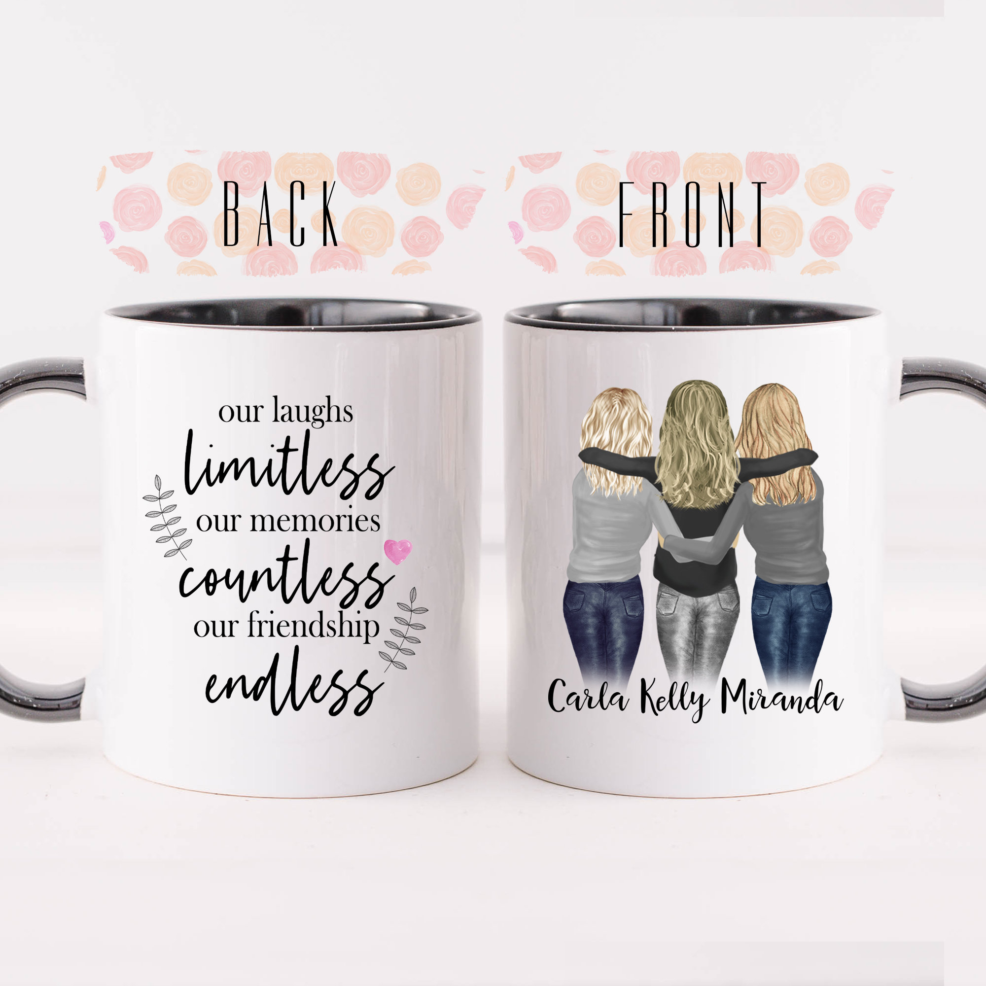 3 Best Friend Mug - 3 Best Friend Gift - Friendship Mug - Best Friend  Birthday Gift - Besties Coffee Cup - Our Friendship Endless Custom Mug -  Etsy